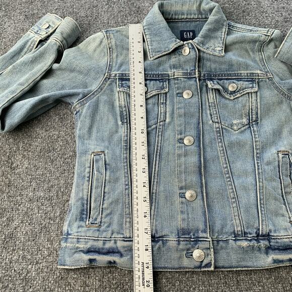 GAP Jean Jacket Women’s Small Blue Denim Light Wash Y2K Vintage - Picture 7 of 11